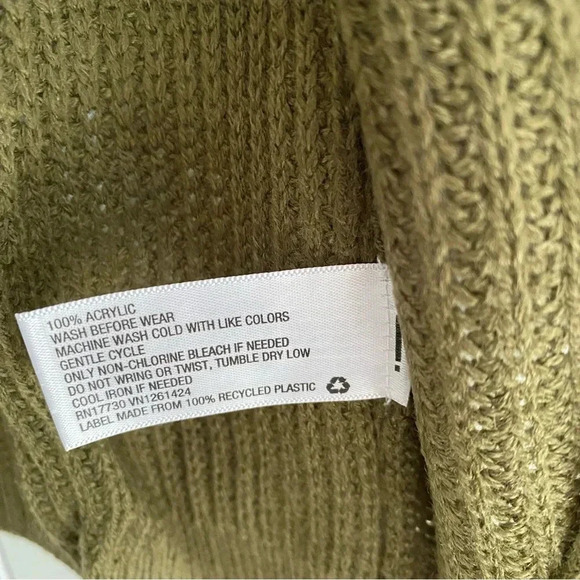 Art Class Olive Cross Back Detailed Cardigan S (6/6X) NWT - Picture 3 of 5
